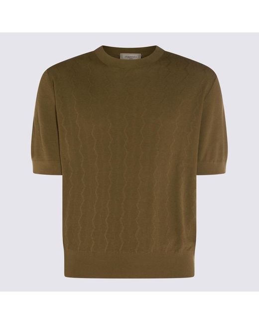 Piacenza Cashmere Men's Green T-Shirts And Polos Se Co