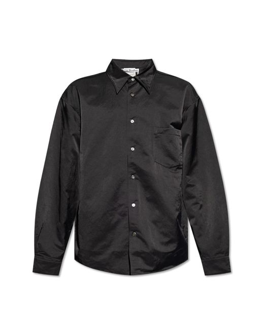 Acne Black Relaxed-Fitting Shirt for men