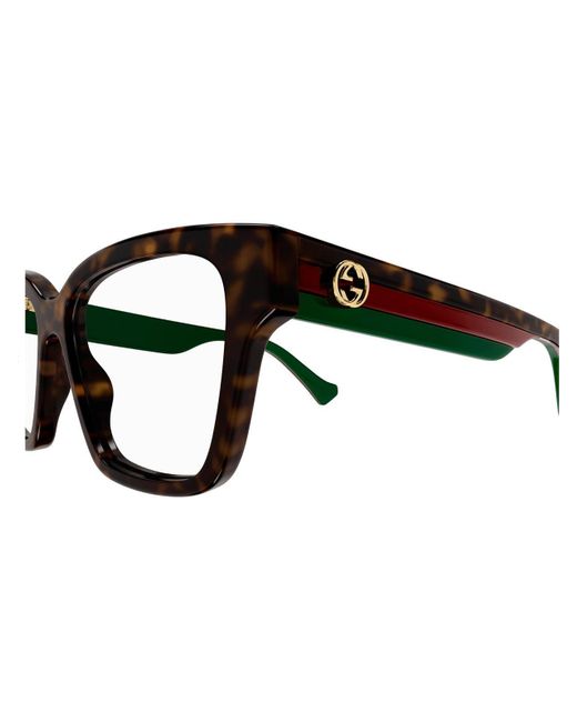 Gucci Black Rectangle Frame Glasses