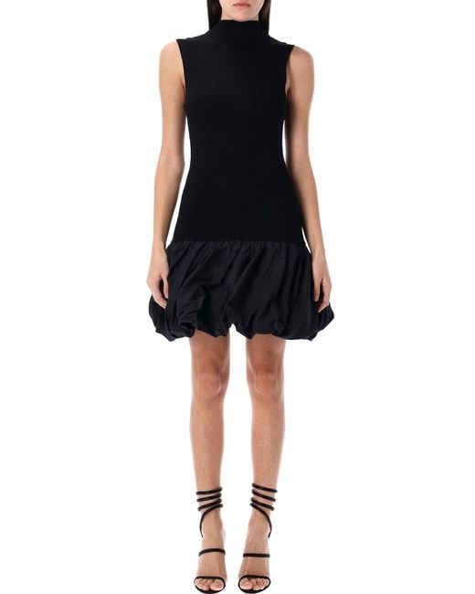 ROTATE BIRGER CHRISTENSEN Black Baloon Skirt Mini Dress