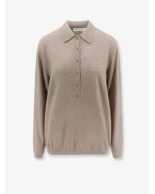 Frankie Shop Natural Polo Shirt Tala Wool-Blend Knitwear