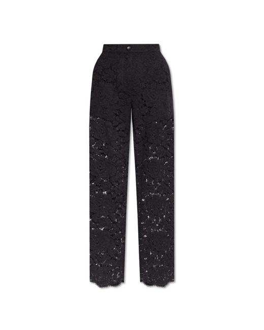 Dolce & Gabbana Black Dolce & Gabbana Lace Pants