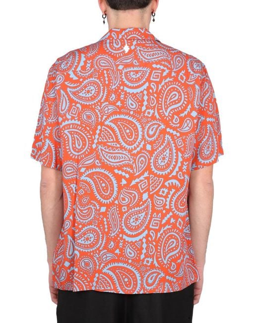 Marcelo Burlon Pink Paisley Hawaii Shirt Viscose for men