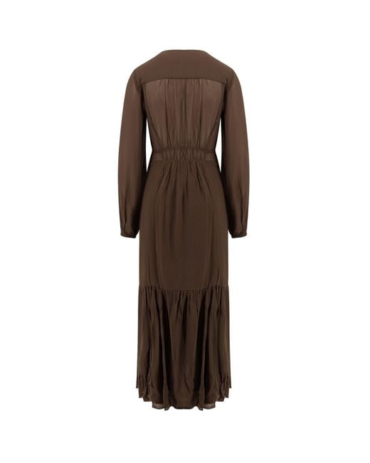 Isabel Marant Brown Briane Viscose Long Dress