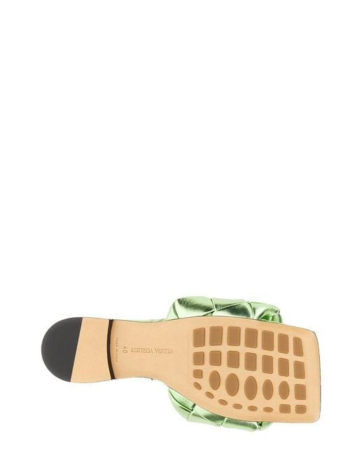 Bottega Veneta Green Flat Sandal The Lido Leather