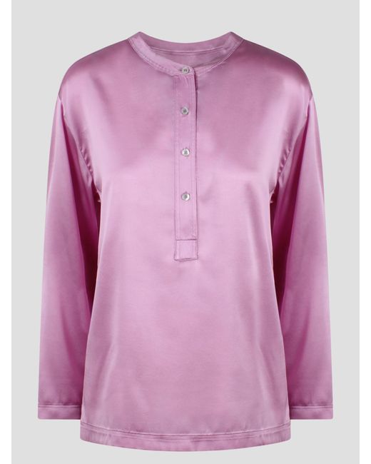 Tom Ford Pink Silk Satin Shirt