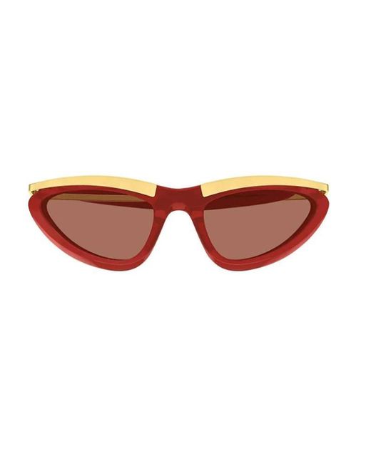 Bottega Veneta Red Sunglasses Mixed Eyewear