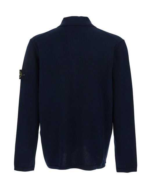 Stone Island Blue Polo Shirt Cotton for men
