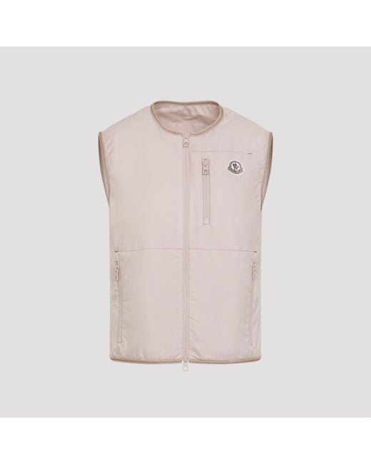 Moncler Pink Alshain Vest Polyamide Polyester Wintercoat