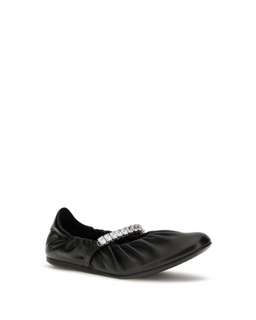 Jimmy Choo White Jade Ballerinas
