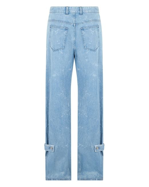 Rabanne Blue Straight-Leg Jeans Cotton