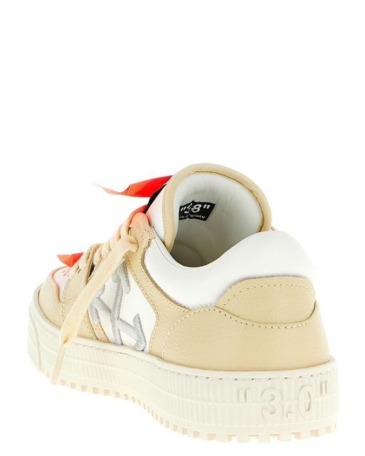 Off-White c/o Virgil Abloh White '3.0 Court Low Top' Sneakers
