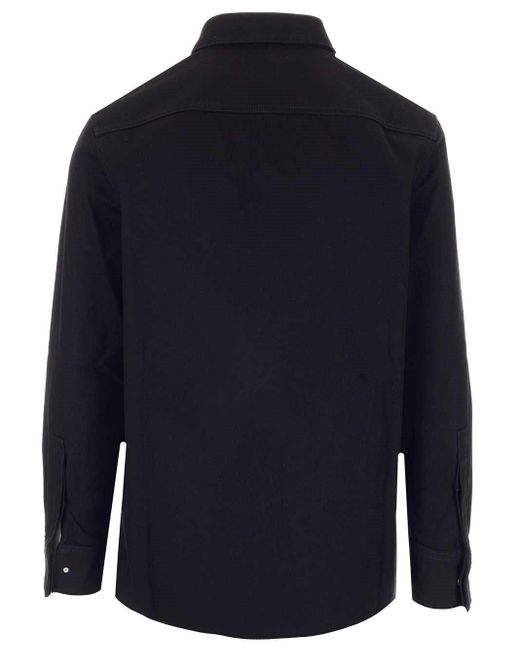 Givenchy Blue 4G Rivet Long Sleeved Denim Shirt for men