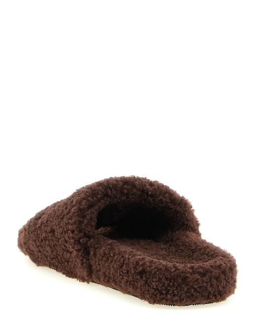 Balenciaga Brown Polyester Slides Shoe