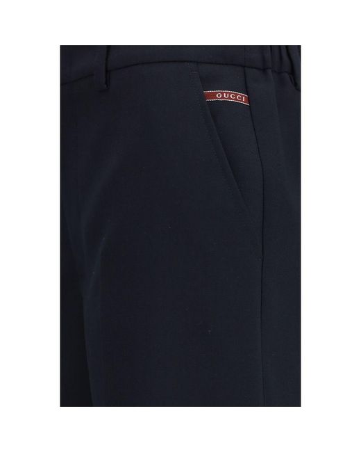 Gucci Blue Black Cotton Bermuda Shorts
