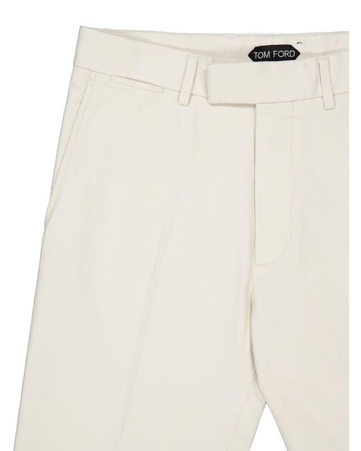 Tom Ford White Trousers Cotton for men