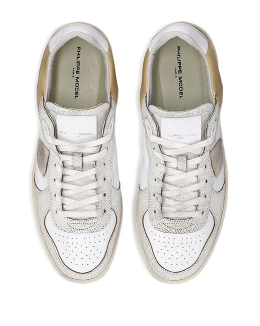 Philippe Model Multicolor Flat Shoes Blanc Sable' for men