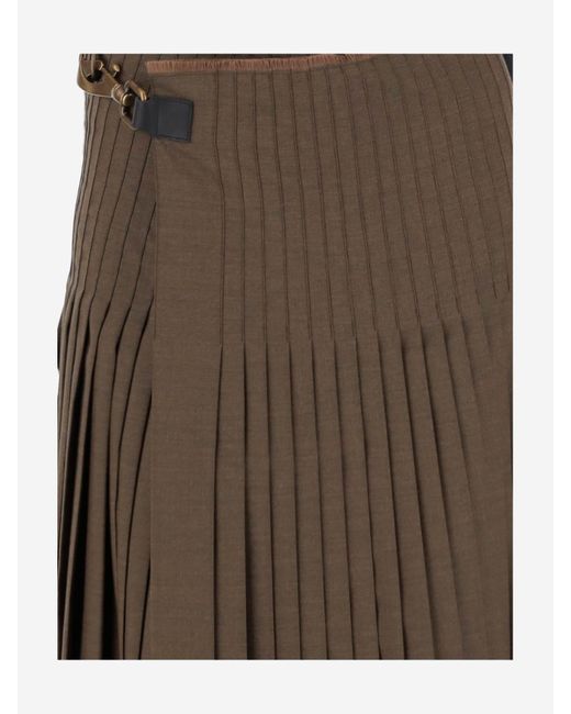 Burberry Multicolor Long Pleated Skirt