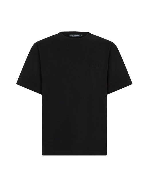 Dolce & Gabbana Black T-Shirt Cotton T-Shirts for men