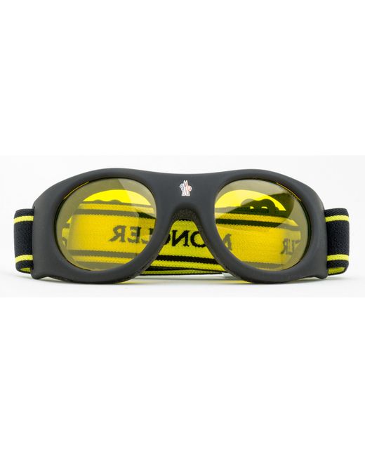 Moncler Black Logo Band Ski Goggles Ml0051 02E Matte