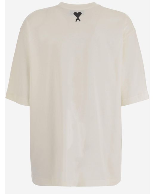 AMI Black Cotton T-Shirt T-Shirts & Jerseys