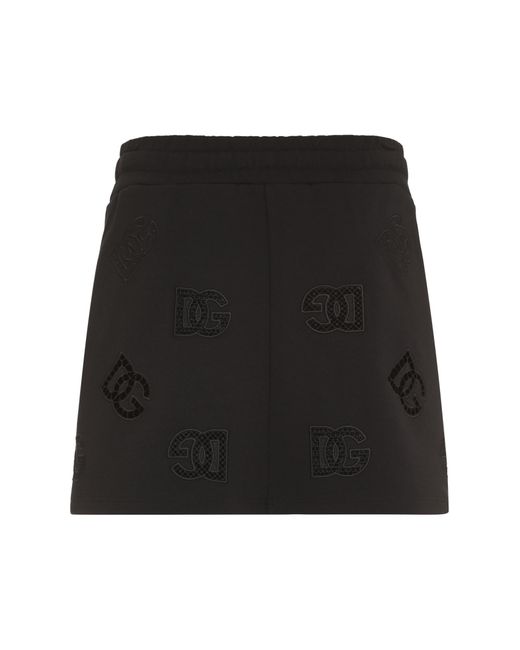 Dolce & Gabbana Black Cotton Mini-skirt