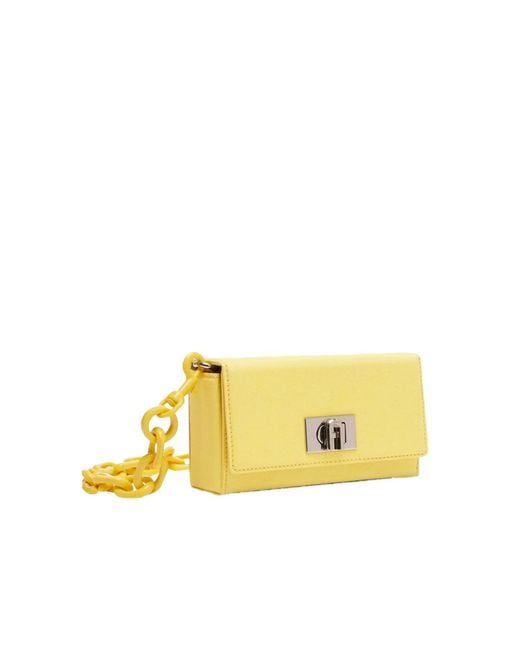 Furla Yellow Bloombag Mini Shoulder Bag