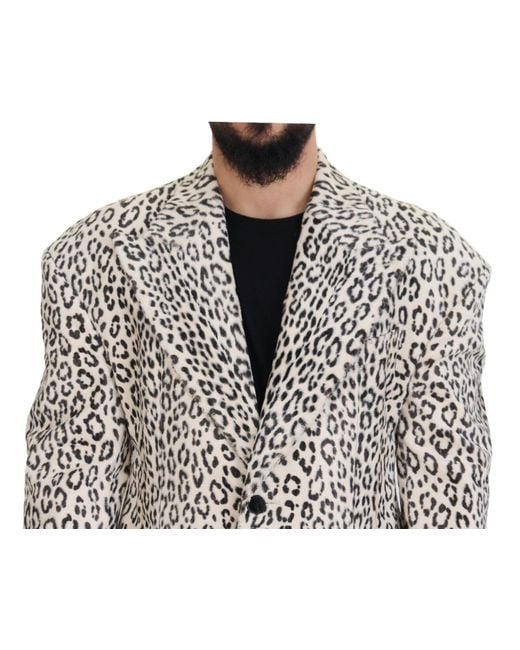 Dolce & Gabbana Gray Elegant Slim-Fit Blazer for men