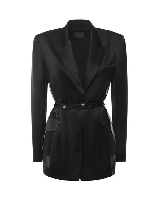 Pinko Black Jackets Acetate Polyester