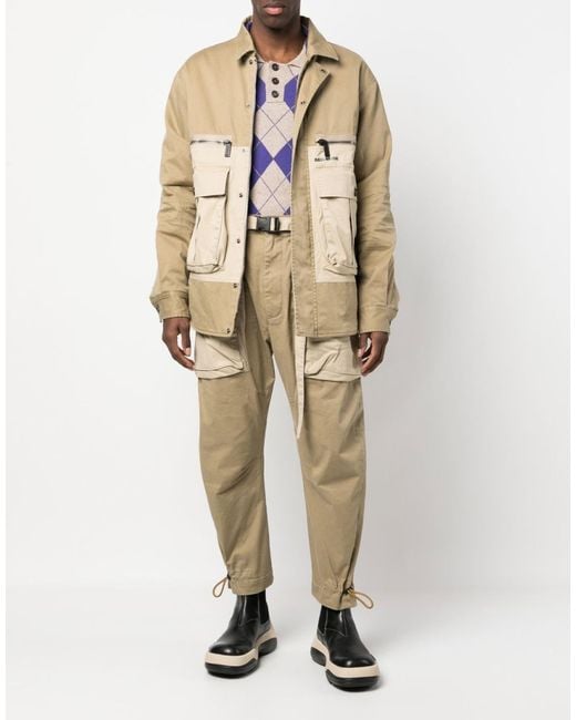 DSquared² Natural Flap Pocket Padded Coach Jacket for men