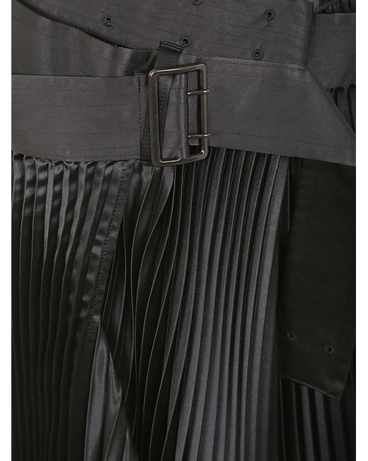 JUNYA WATANABE X COMME DES GARÇONS Black Pleated Long Skirt