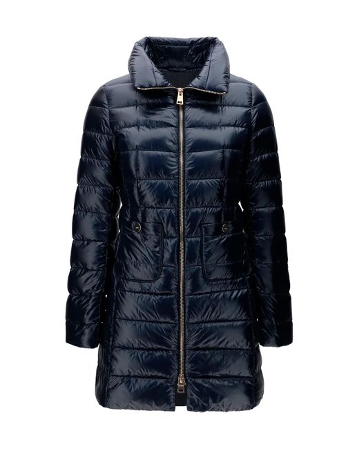Herno Blue Maria Down Jacket Polyamide