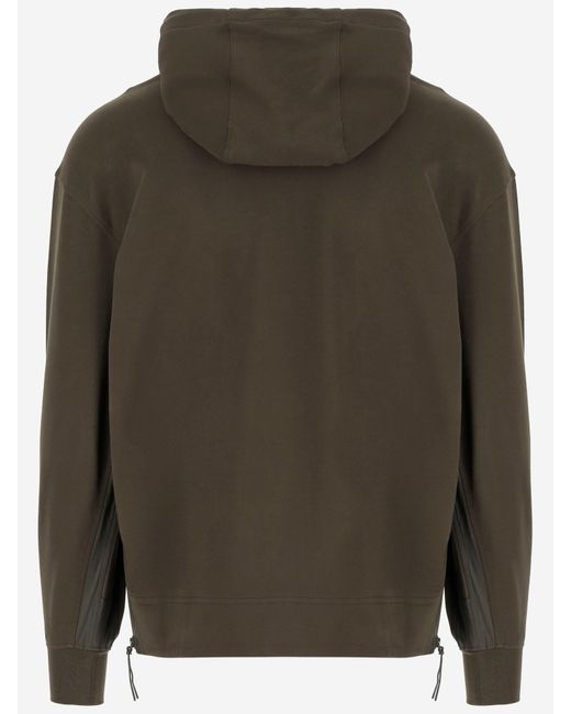 C P Company Green Stretch Cotton Sweatshirt With Logo for men