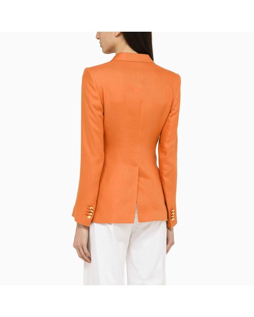 Tagliatore Orange Double-Breasted Jacket