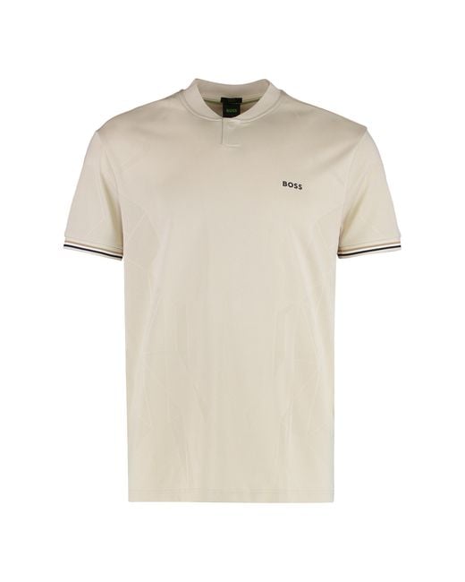 Boss Natural Technical Fabric T-Shirt Polyester T-Shirts for men