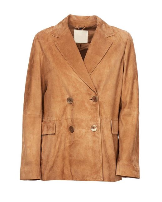 Max Mara Brown Double-Breasted Jacket