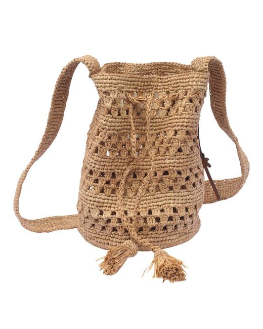 Manebí Brown Beach Weaving Bucket Bag