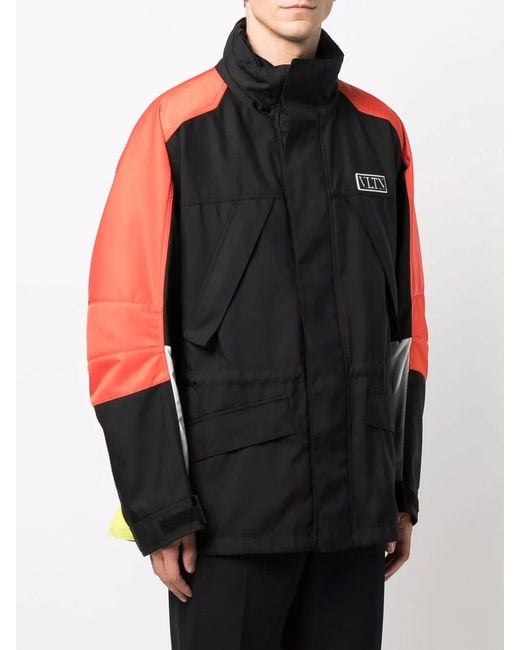 Valentino Black Panelled Sports Jacket Clothing for men