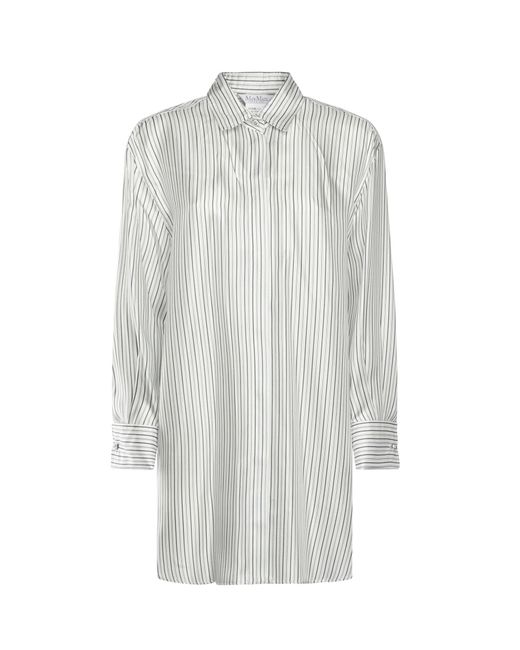 Max Mara White Dresses Silk