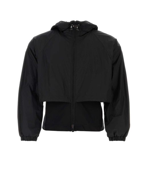 Moncler Black Stretch Nylon Jacket for men