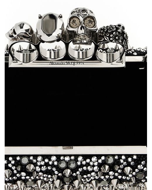 Alexander McQueen Black Knuckle Clutch