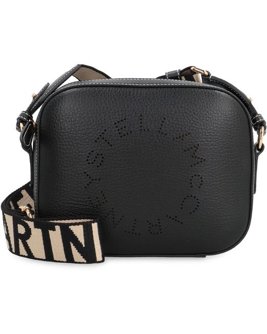 Stella McCartney Black Logo Leather Camera Bag Polyurethane Shoulder