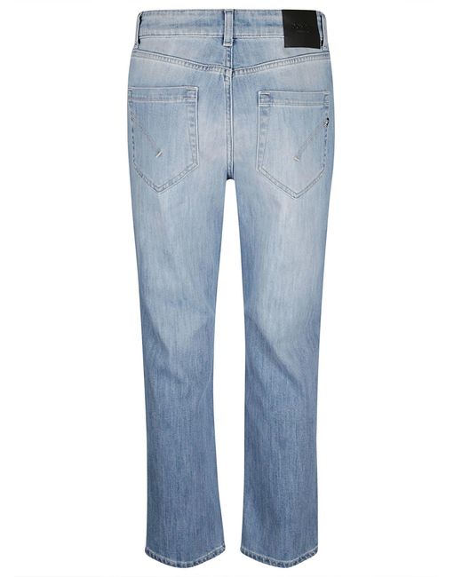 Dondup Blue Buttoned Fitted Jeans