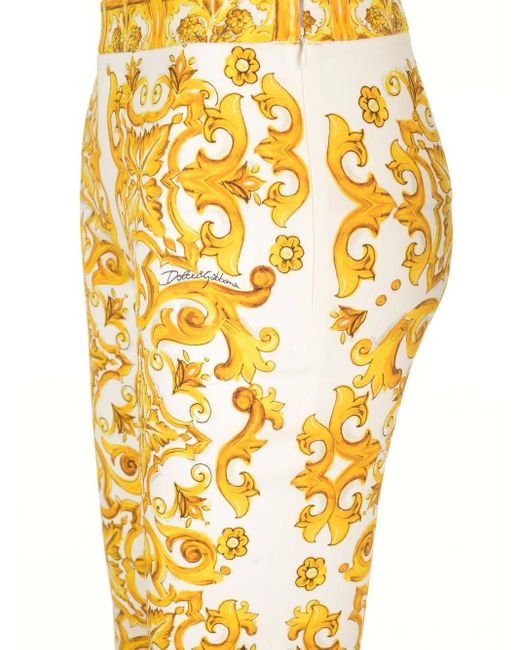 Dolce & Gabbana Yellow Trumpet Trousers