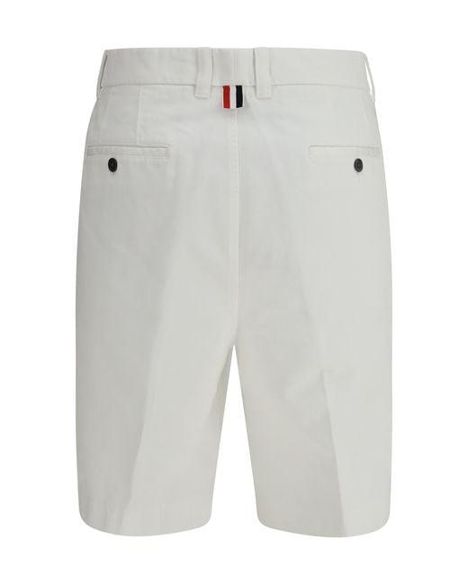 Thom Browne Gray Typewriter Cloth Utility Chino Shorts Polyester; Cotton Bermuda for men