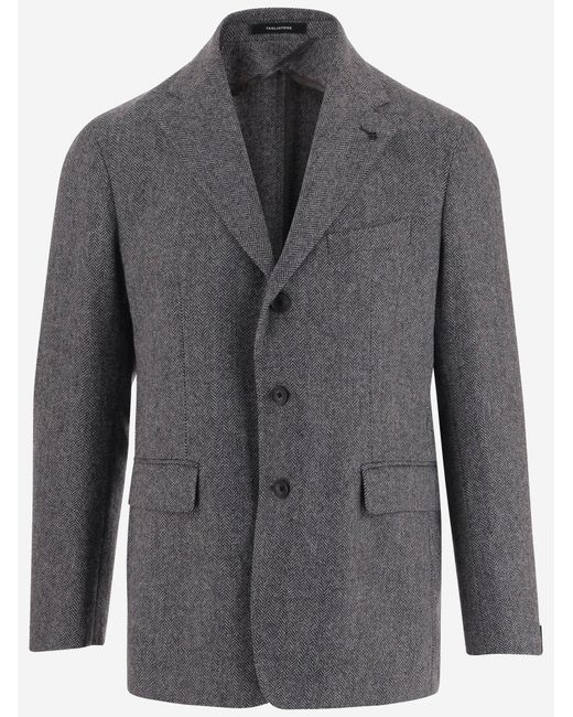 Tagliatore Gray Jacket Wool And Cashmere for men