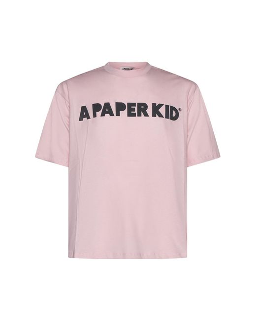 A PAPER KID Pink T-Shirt for men