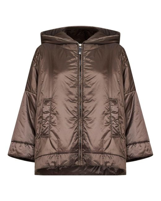 Max Mara Brown Hooded Padded Jacket Mtcfiore Puffer