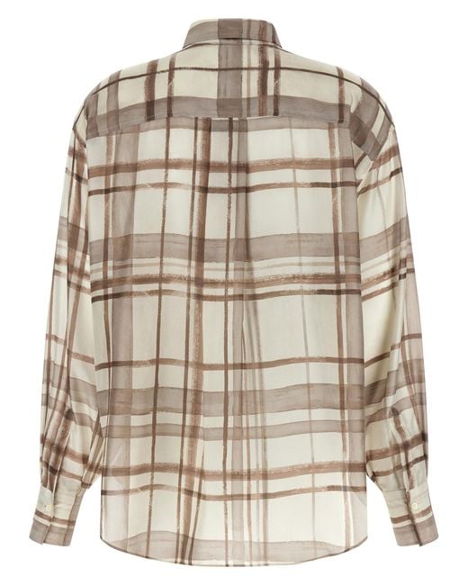 Brunello Cucinelli Natural Silk Blouse