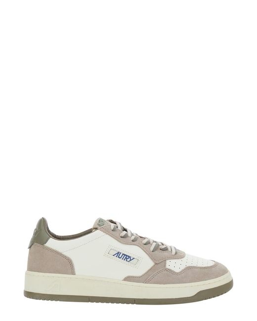 Autry White Sneakers Medalist Suede Trainers for men